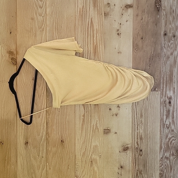 Cache Gold One Sleeve Sweater with Embellished Neckline Size Small - Picture 4 of 7